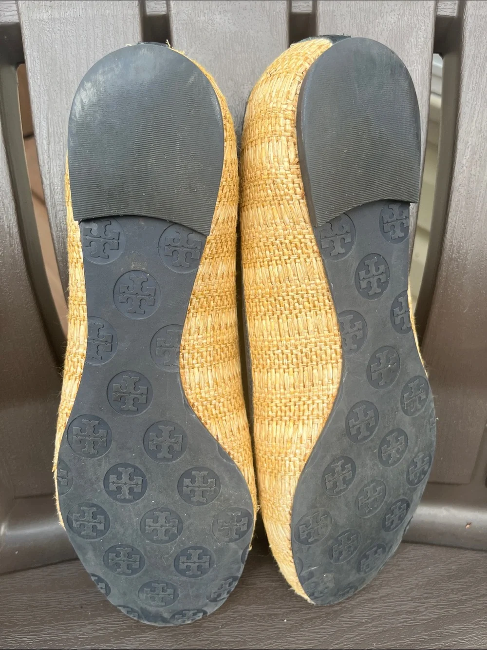 Tory Burch Reva Raffia flats size 9 M